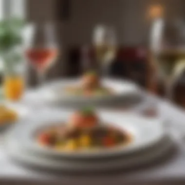 Gourmet Dining Experience for Two Elegant table setting for two featuring gourmet dishes