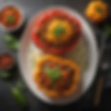 Savory Stuffed Peppers Savory stuffed peppers filled with seasoned ground beef and vegetables