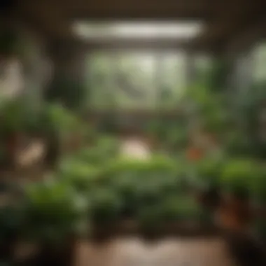 Thriving Indoor Vegetable Garden Vibrant indoor vegetable garden showcasing a variety of greens