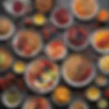 Colorful spread of healthy breakfast options including fruits and whole grains.