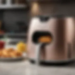 A sleek Dash Express air fryer showcasing its modern design