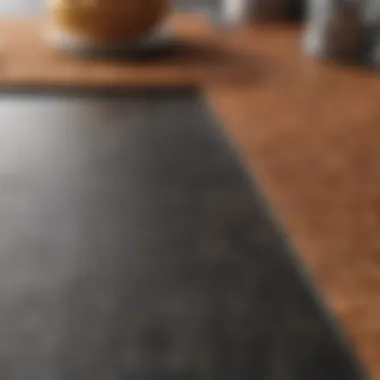 The Comfort of Textured Mats Close-up of a cushioned kitchen mat emphasizing texture and comfort