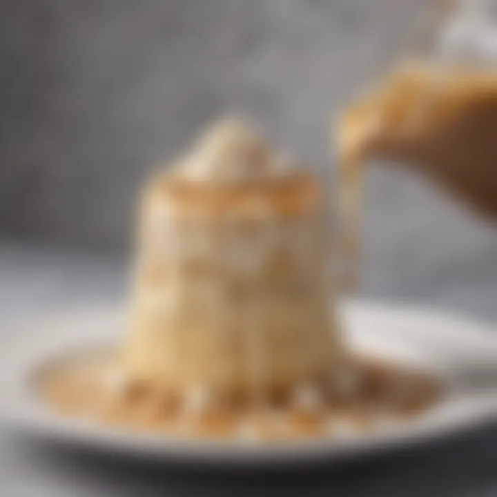 A delectable dessert drizzled with Fontana White Mocha Sauce