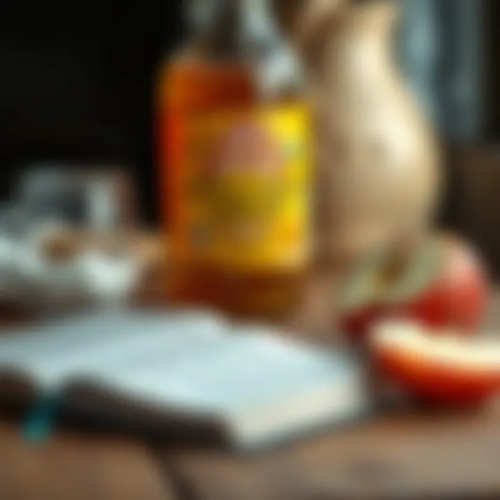 A notebook with health benefits of apple cider vinegar