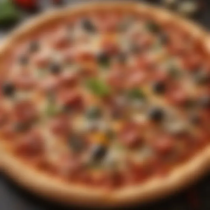 A detailed view of fresh, high-quality pizza ingredients.