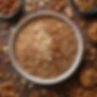 Selection of whole grains and nuts in an elegant bowl