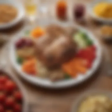 Heart-Healthy Meal Presentation Plate filled with heart-healthy foods