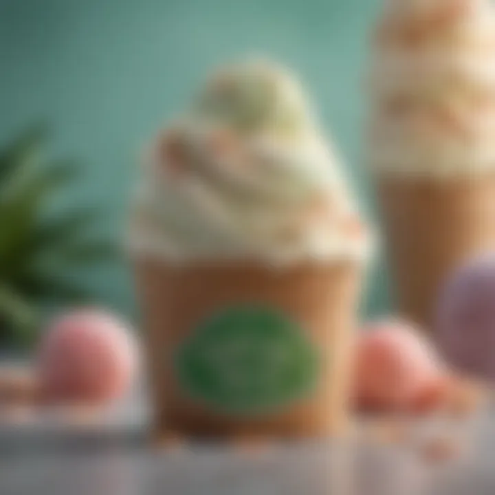 Close-up of a Dollar Tree ice cream container showcasing branding