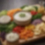 A vibrant array of colorful ingredients used in dry ranch dip