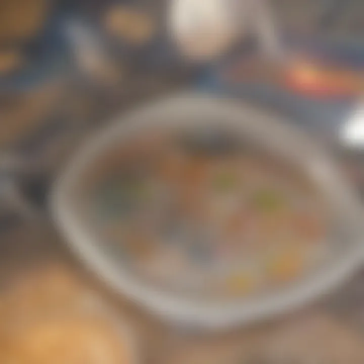 Sweet trail mix with colorful ingredients in a bowl