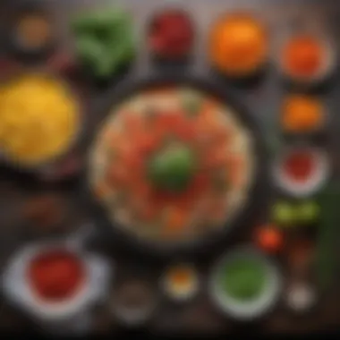 Vibrant Culinary Essentials Colorful ingredients laid out for a couple's dinner