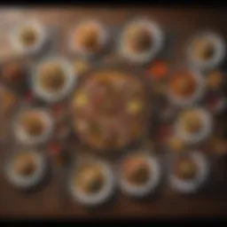 Delicious spread of easy couple meals on a table