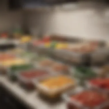 Efficient Meal Planning for Cost Savings An organized meal prep station with labeled containers