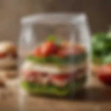 Sustainable Packaging Solutions An eco-friendly lunch packaging concept emphasizing sustainability and waste reduction.
