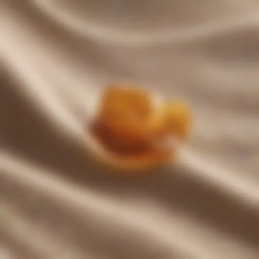 Close-up of a grease-stained fabric