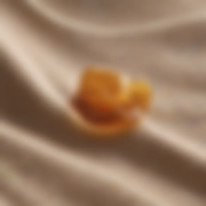 Close-up of a grease-stained fabric