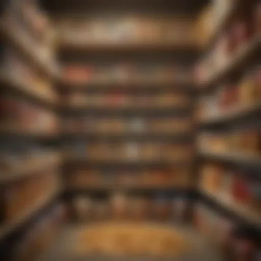 A well-organized pantry showcasing neatly arranged potato chip bags.