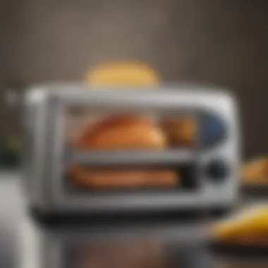 Innovative electric toaster showcasing its screen technology