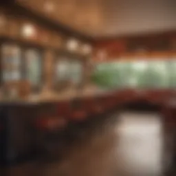 A cozy interior of Elm Diner showcasing vintage decor and modern touches