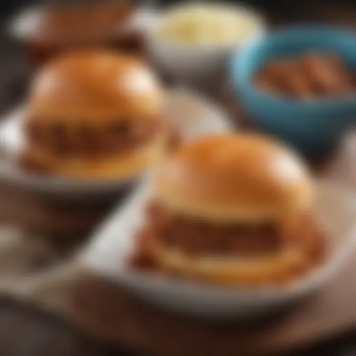 Creative variations of sloppy joes presented in small bowls