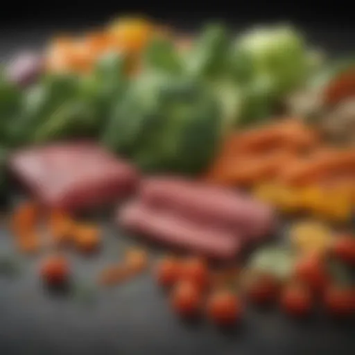 A selection of fresh vegetables for broth