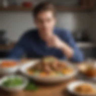 Quick Vegan Meal for Busy Lives A busy professional enjoying a quick vegan meal during a hectic workday.