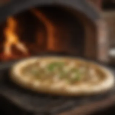 Baking naan in a traditional oven