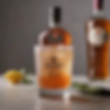 Elegantly Garnished Bacardi Beverage A beautifully garnished Bacardi rum drink served in an elegant glass.