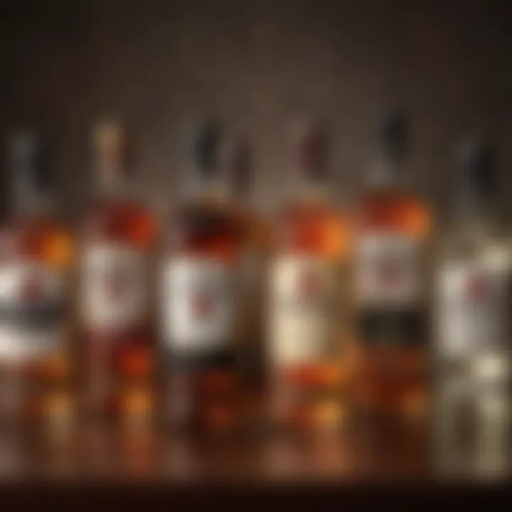 An array of Bacardi rum bottles highlighting different flavors and varieties.