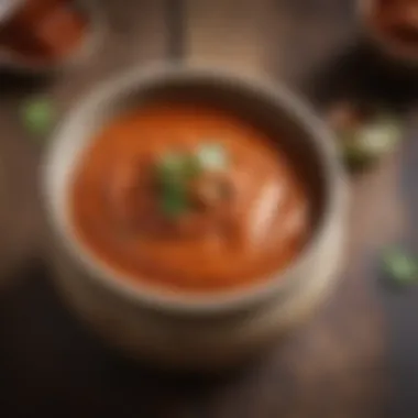 Baja chipotle sauce in a rustic bowl