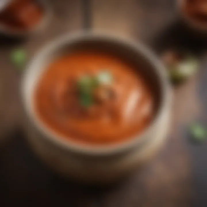 Baja chipotle sauce in a rustic bowl