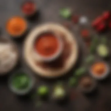 Key Ingredients of Baja Chipotle Sauce Ingredients for Baja chipotle sauce laid out on a table