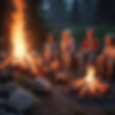 Barbie and friends enjoying a campfire