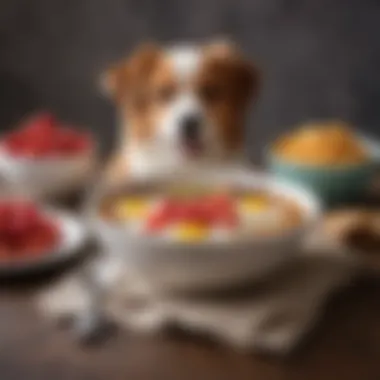 Balanced breakfast bowl for dogs