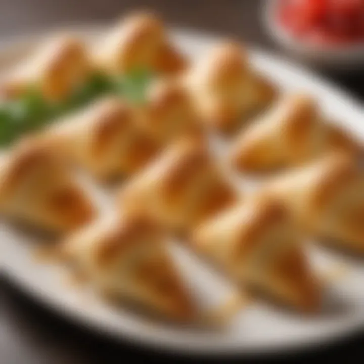 Elegant presentation of crescent roll appetizers