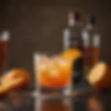 Vibrant orange vanilla cocktail garnished with fresh citrus