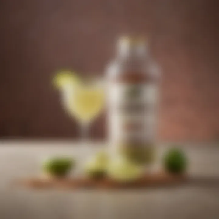 Nutritional chart comparing diet and traditional margarita mixes