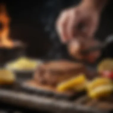 Innovative Grilling Techniques Innovative grilling techniques showcased with a unique setup