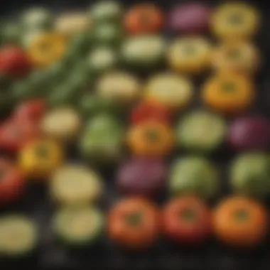 Seasonal Vegetables on the Grill A vibrant array of seasonal vegetables ready for grilling