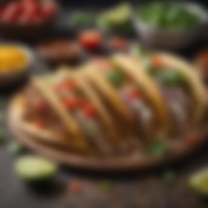 Tacos garnished with fresh ingredients and homemade seasoning
