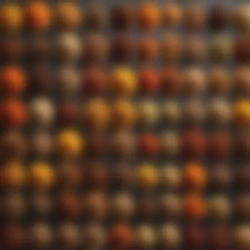 Colorful array of spices commonly used in taco seasoning