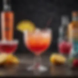 Colorful cocktails featuring Everclear