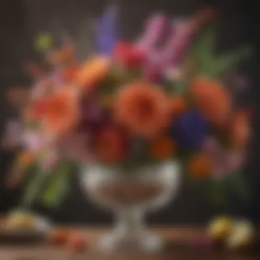 Floral Centerpiece Inspiration Close-up of a beautifully arranged floral centerpiece
