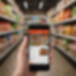 A smartphone displaying a grocery delivery app interface