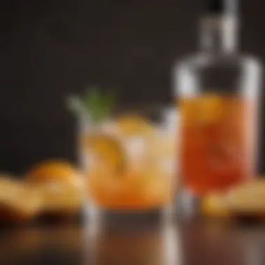 Citrus Infusion: Vodka Elevated Elegant vodka cocktail with citrus fruits