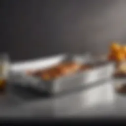 Sleek design of a stainless steel roasting pan showcasing its finish