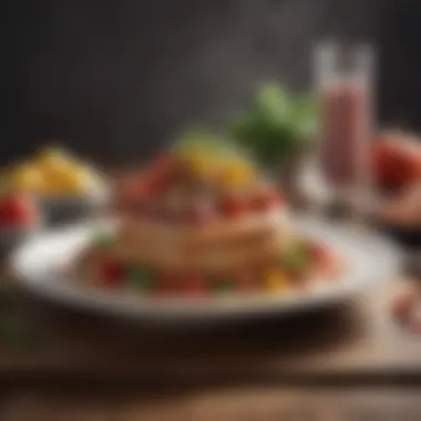 Contemporary Culinary Delight A vibrant plate showcasing a modern culinary creation with fresh ingredients.