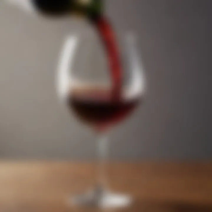 A close-up of a glass of hangover-free wine reflecting sunlight