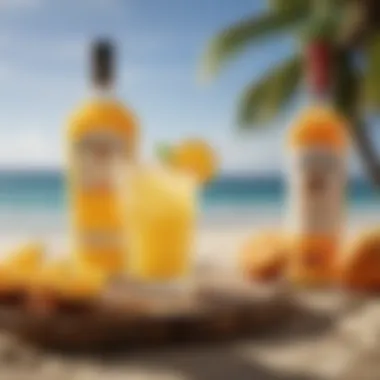 Refreshing Malibu Rum and Orange Juice Cocktail A refreshing cocktail featuring Malibu rum and orange juice