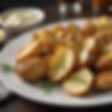 Golden grilled potatoes with Hidden Valley Ranch seasoning on a plate